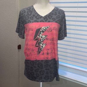 Crazy Train Lightning Bolt Short Sleeve Tee in Small